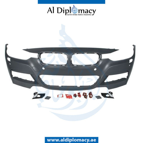 Front Bumper, WITH Sensor, AND Wiper, AND CAMERA HOLE for BMW 3 Series F30 (2011-2015) models, Part Number T-51118055824